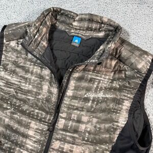 Eddie Bauer First Ascent StormDown 800 Puffer Vest Womens Medium Abstract Print